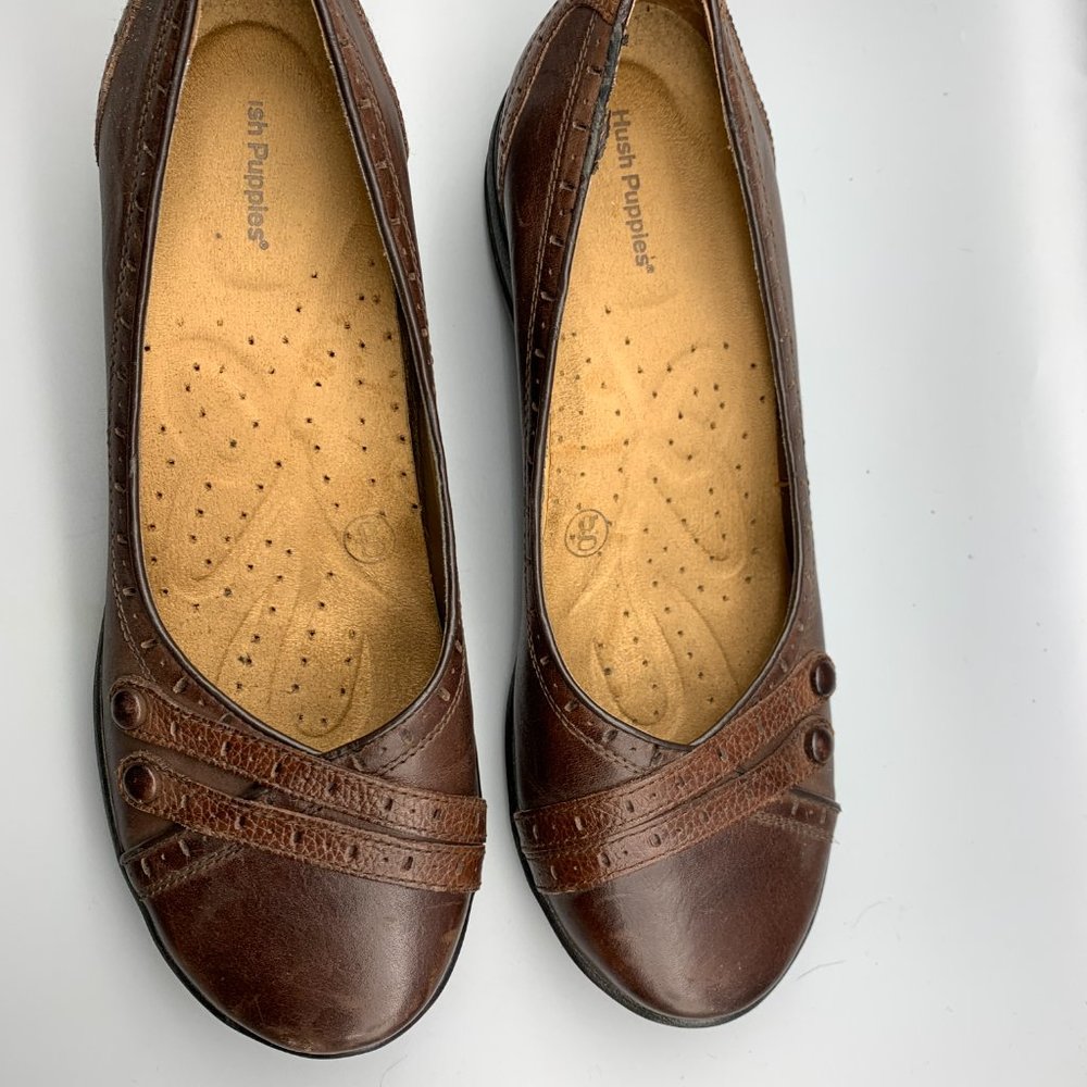 Hush Puppies Zero G size 11W Brown Leather Slip-on Shoes - Picture 4 of 10
